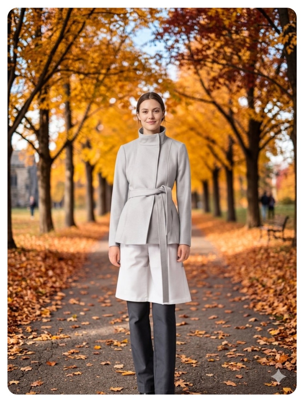 REISS Hermitage Lux Stone Khaki Belted Wool
Wrap Jacket Coat Tailored XS 2